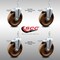 Service Caster 5 Inch SS High Temp Phenolic 3/8 Inch Threaded Stem Caster Set Total Lock Brake SCC-SSTSTTL20S514-PHSHT-381615-4 - alternate 5